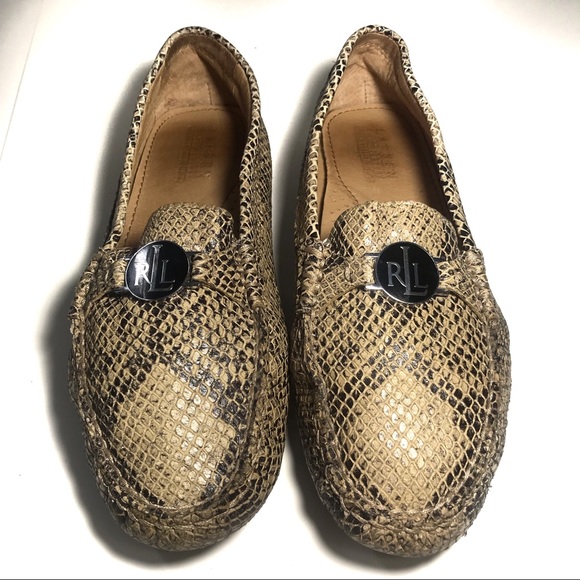 Ralph Lauren Shoes - Ralph Lauren Python Print Carly Moccasin Loafer